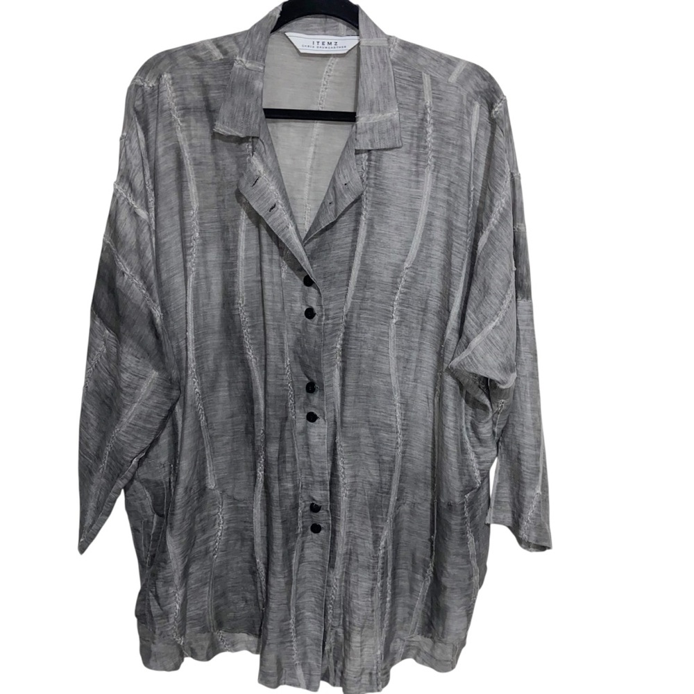 Itemz Chris Baumgartner Top Womens O/S Minimalist Tunic Lagenlook Artsy USA Made